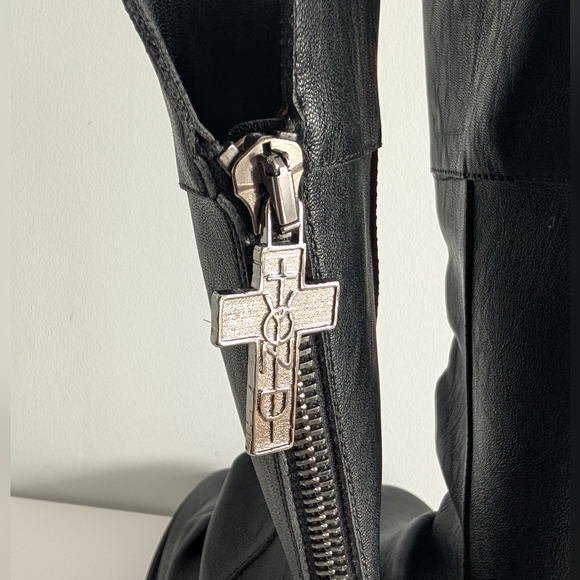 Kat Von D KVD Slayer Black Leather Women's Boots Brand New - Picture 3 of 7